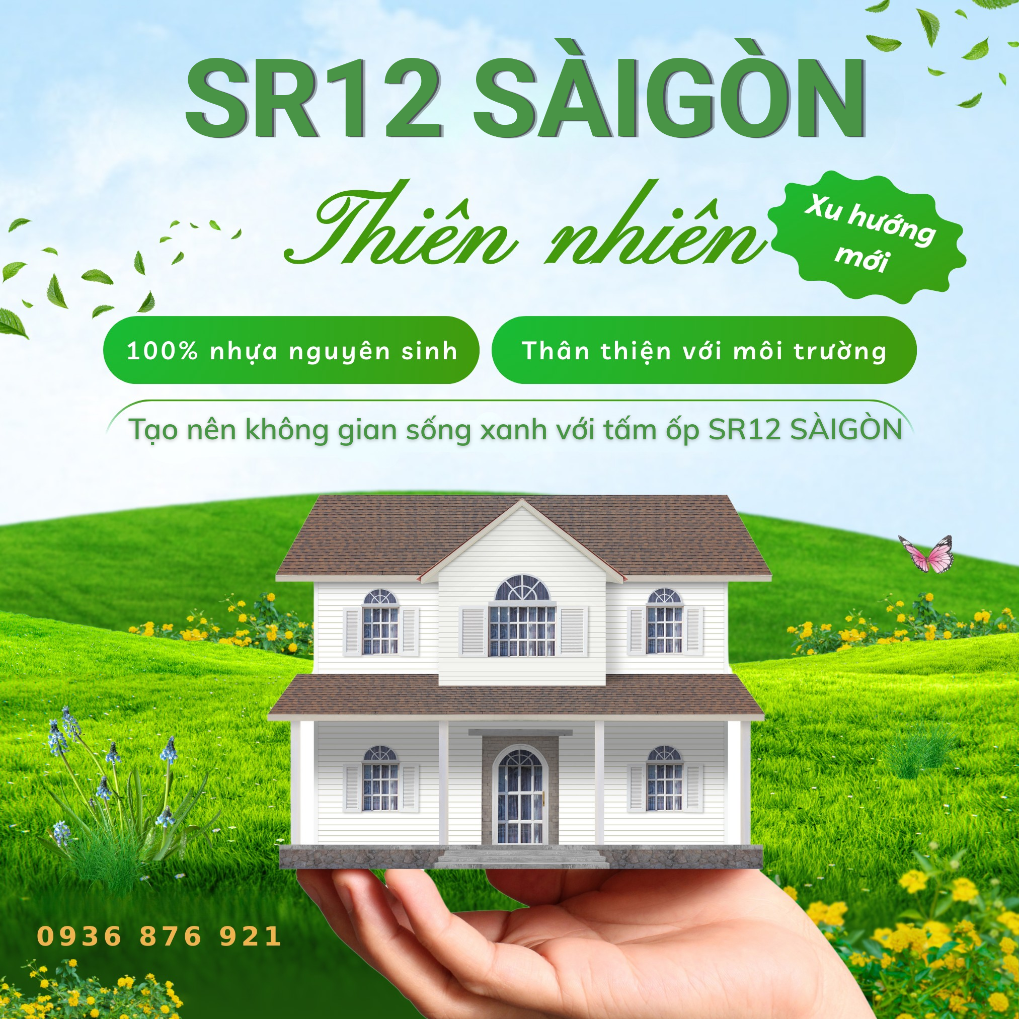 Không gian sống xanh với tấm ốp SR12 SÀIGÒN