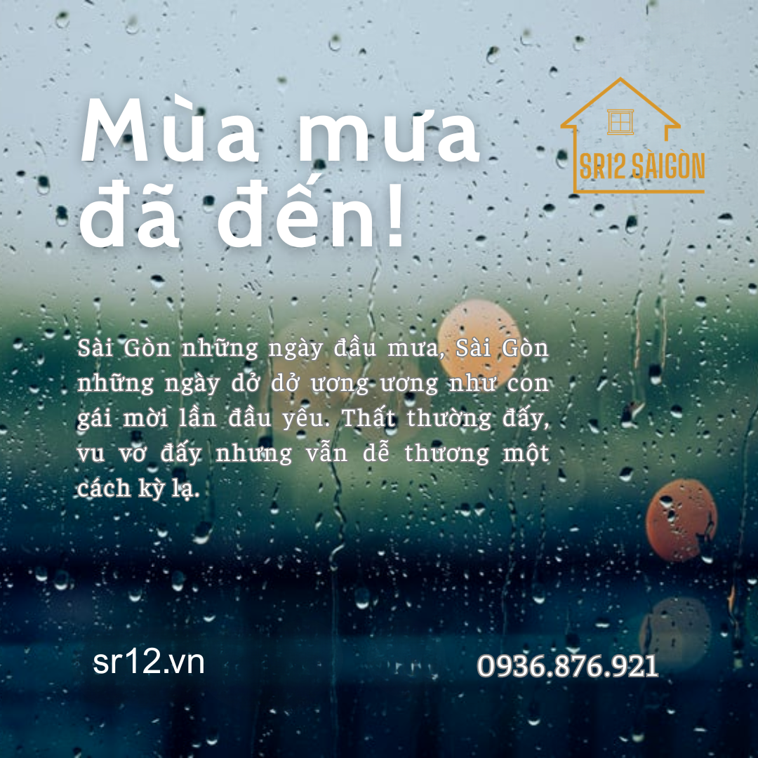 mùa mưa cùng với tấm ốp nhựa SR12 SÀIGÒN