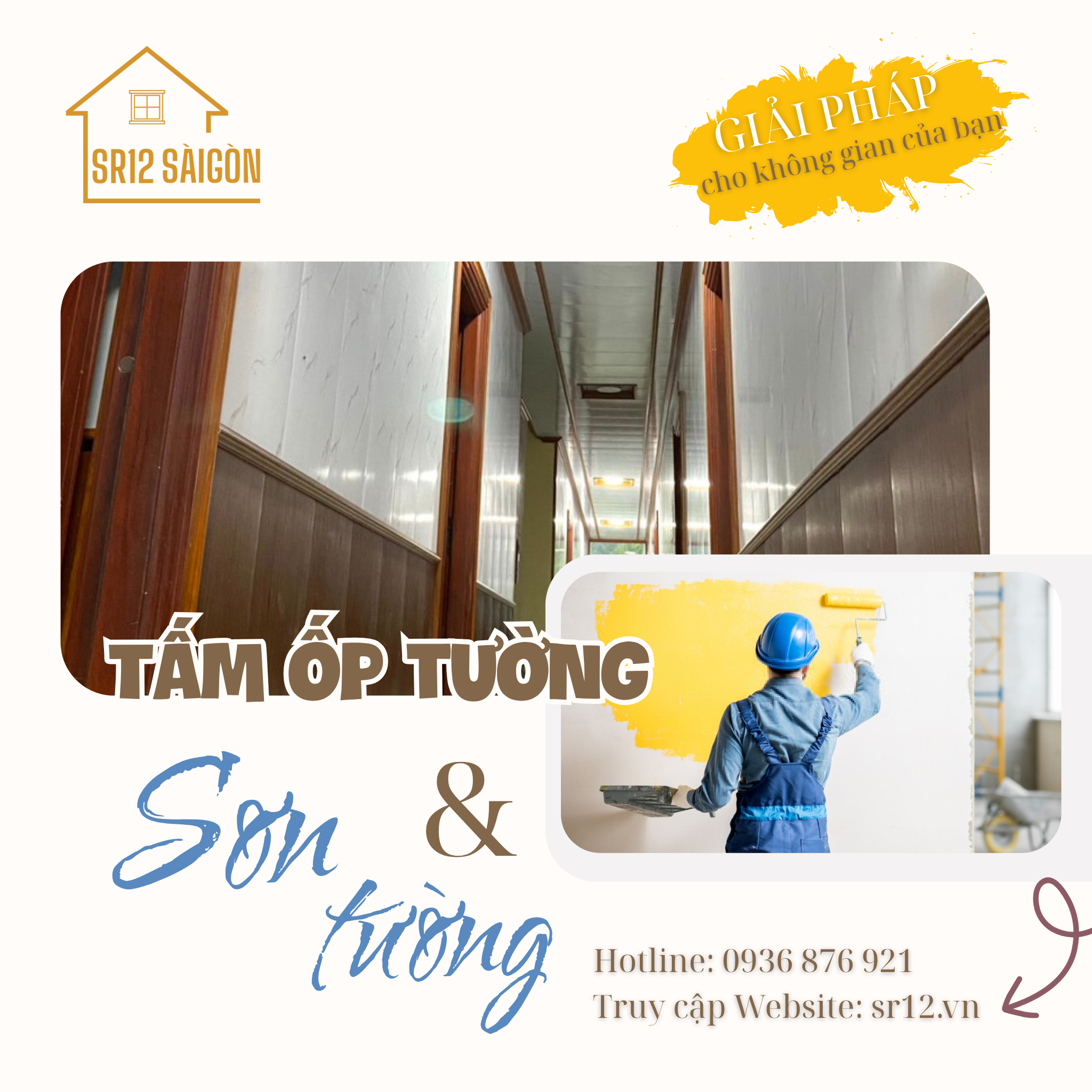 Nên lựa chọn tấm ốp tường hay sơn tường - SR12 SÀIGÒN