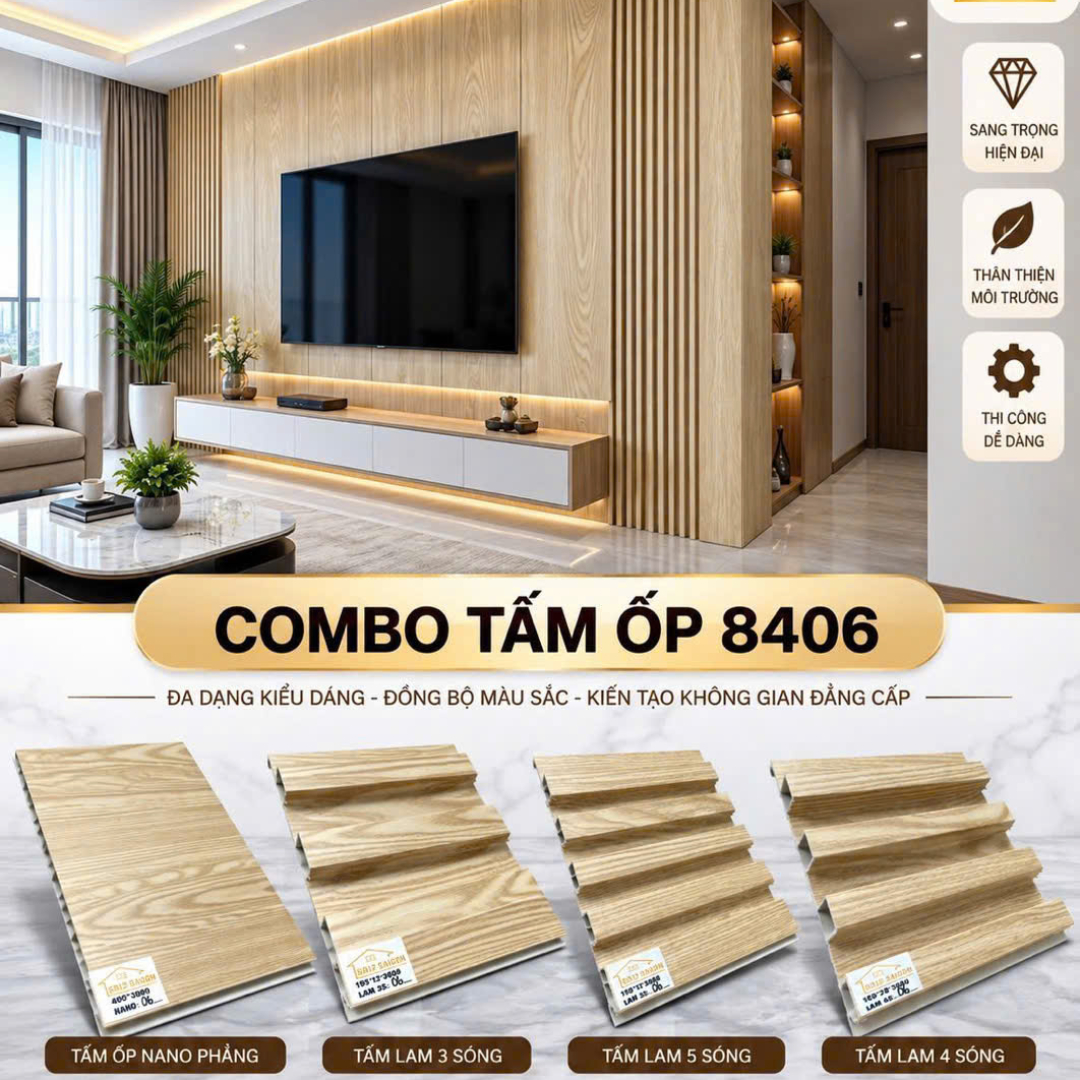 Tấm Ốp Tường Nano 8406